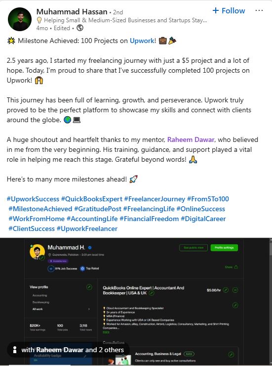 Muhammad Hassan testimonial