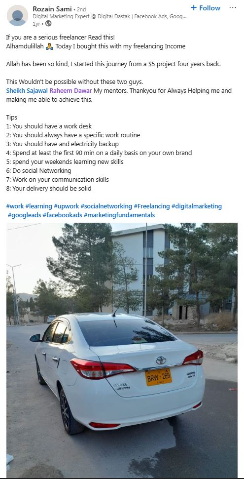 Rozain Sami testimonial