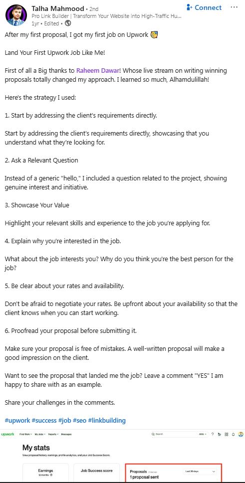 Talha Mahmood testimonial