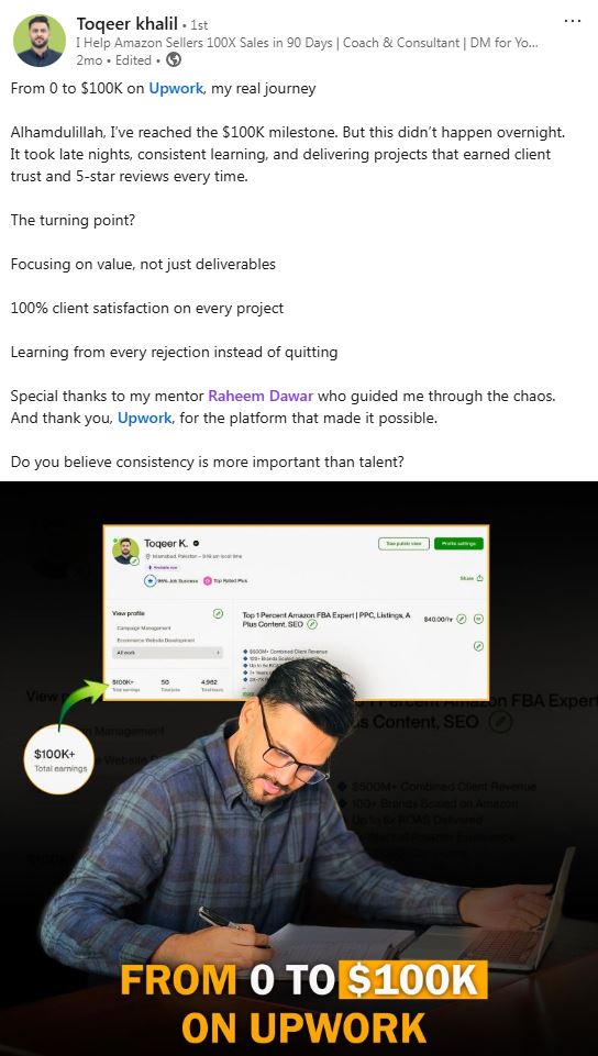 Toqeer Khalil testimonial