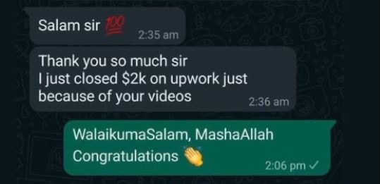 Student Win testimonial