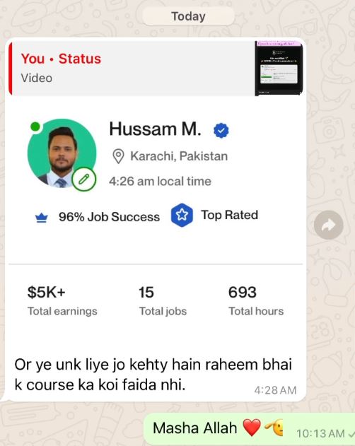 Student Win testimonial