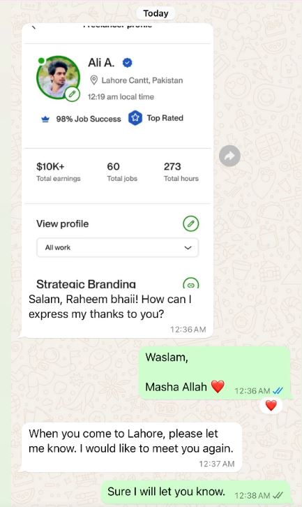 Student Win testimonial